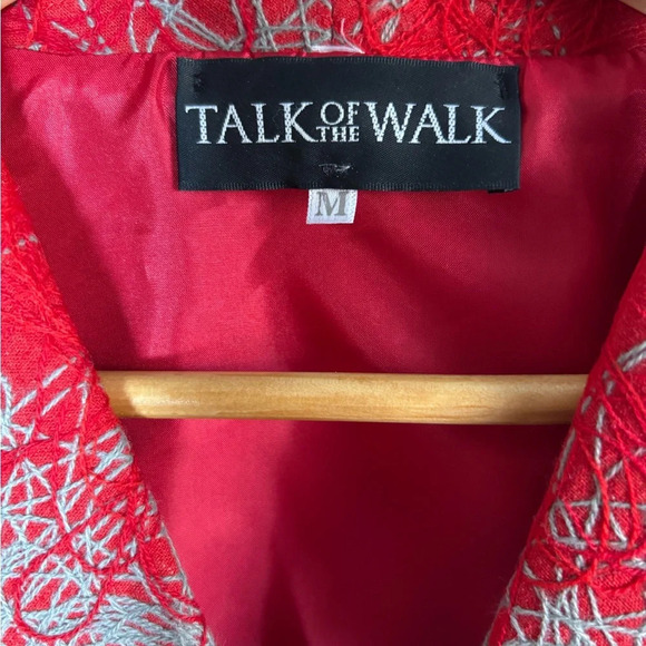 Patchwork Jacket Blazer Medium Black Red Wearable Art to Wear Holiday Valentine - Picture 3 of 9